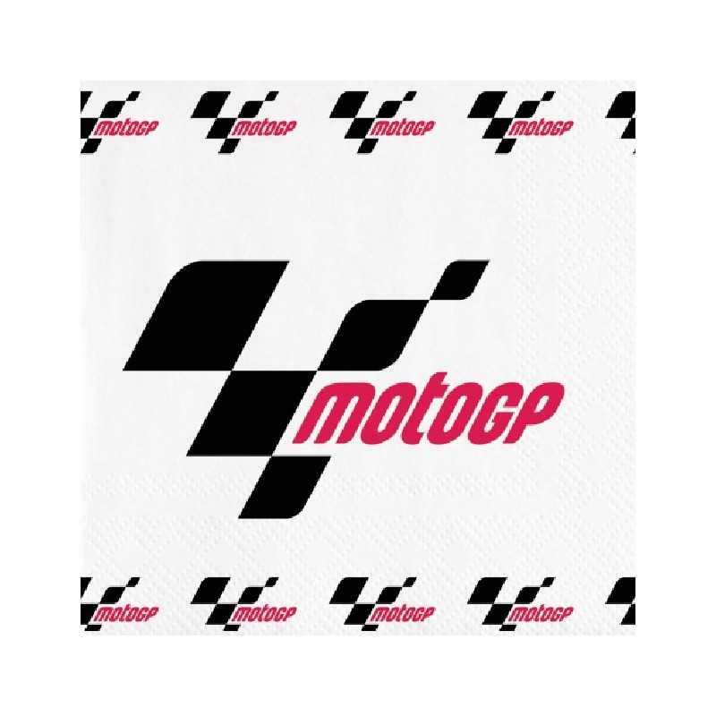 20 SERVIETTES MOTO GP EN PAPIER 33 X 33 CM
