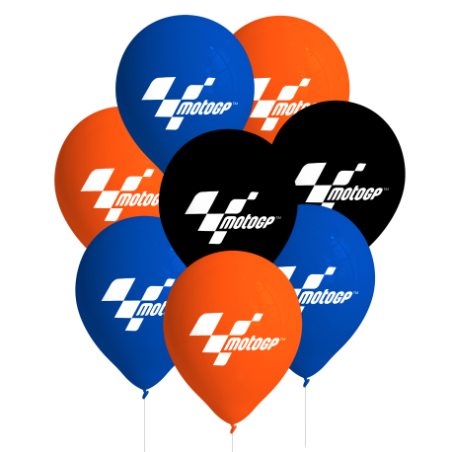 8 BALLONS EN LATEX MOTO GP 27 CM