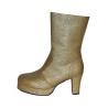 BOTTES TALON PAILLETEES OR TAILLE 38-39 BOTTES TALON PAILLETEES OR TAILLE 38-39
