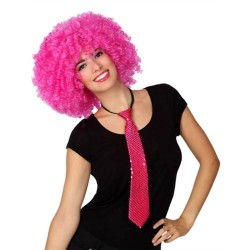 CRAVATE FUSCHIA A SEQUINS ADULTE