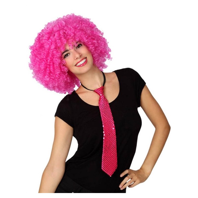 CRAVATE FUSCHIA A SEQUINS ADULTE CRAVATE FUSCHIA A SEQUINS ADULTE
