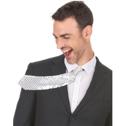 CRAVATE SEQUIN ARGENT