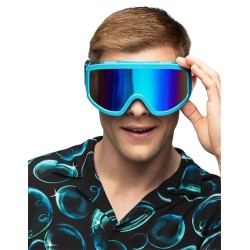 MASQUE DE SKI BLEU FLUO