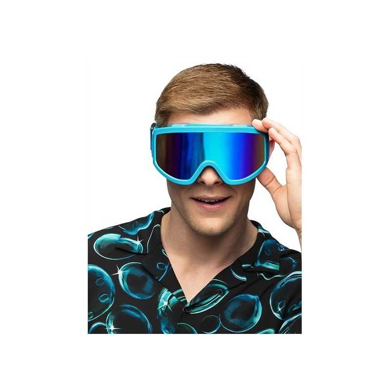 MASQUE DE SKI BLEU FLUO 
