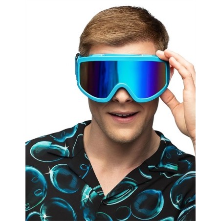 MASQUE DE SKI BLEU FLUO 