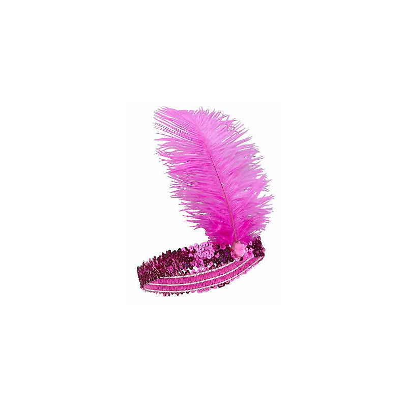 BANDEAU CHARLESTON SEQUIN FUSCHIA