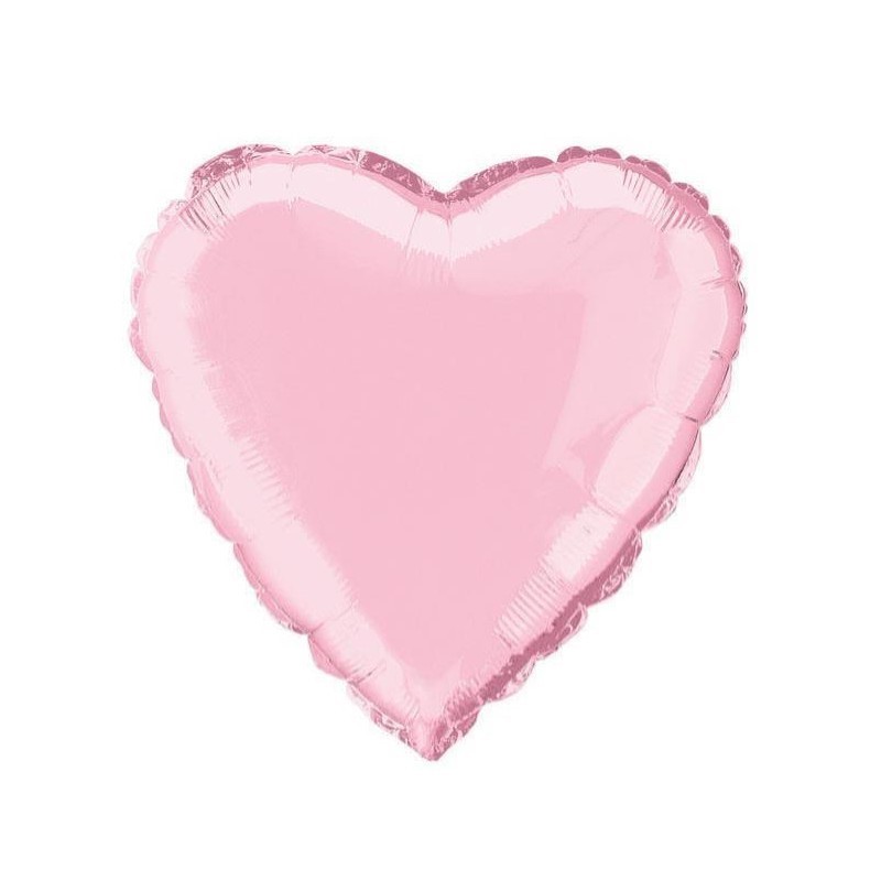 BALLON METALLIQUE COEUR ROSE CLAIRE 45.7 CM  BALLON METALLIQUE COEUR ROSE CLAIRE 45.7 CM