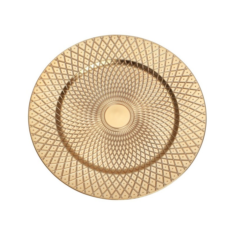 SOUS ASSIETTE PP OR MAT SHEHERAZADE DIA 33 CM SOUS ASSIETTE PP OR MAT SHEHERAZADE DIA 33 CM