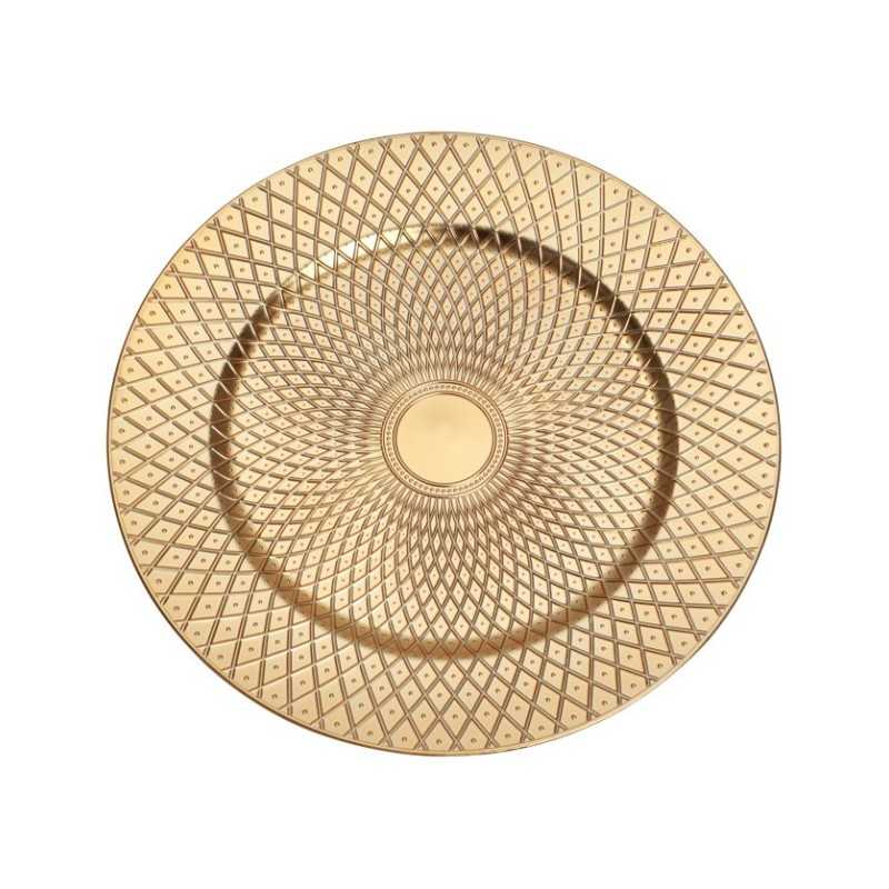 SOUS ASSIETTE PP OR MAT SHEHERAZADE DIA 33 CM