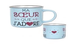 MUG POUR MA SOEUR QUE J'ADORE COULEUR BLEU