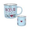 MUG POUR MA SOEUR QUE J'ADORE COULEUR BLEU