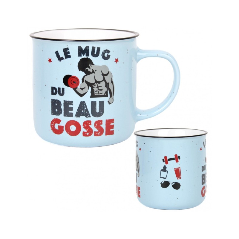 MUG COULEUR BLEU LE MUG DU BEAU GOSSE 