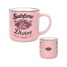 MUG COULEUR ROSE SUBLIME ET DIVINE J'AI UN CHARME FOU MUG COULEUR ROSE SUBLIME ET DIVINE J'AI UN CHARME FOU