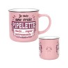 MUG COULEUR ROSE JE SUIS UNE VRAIE PIPELETTE MAIS SUPER INTERESSANTE