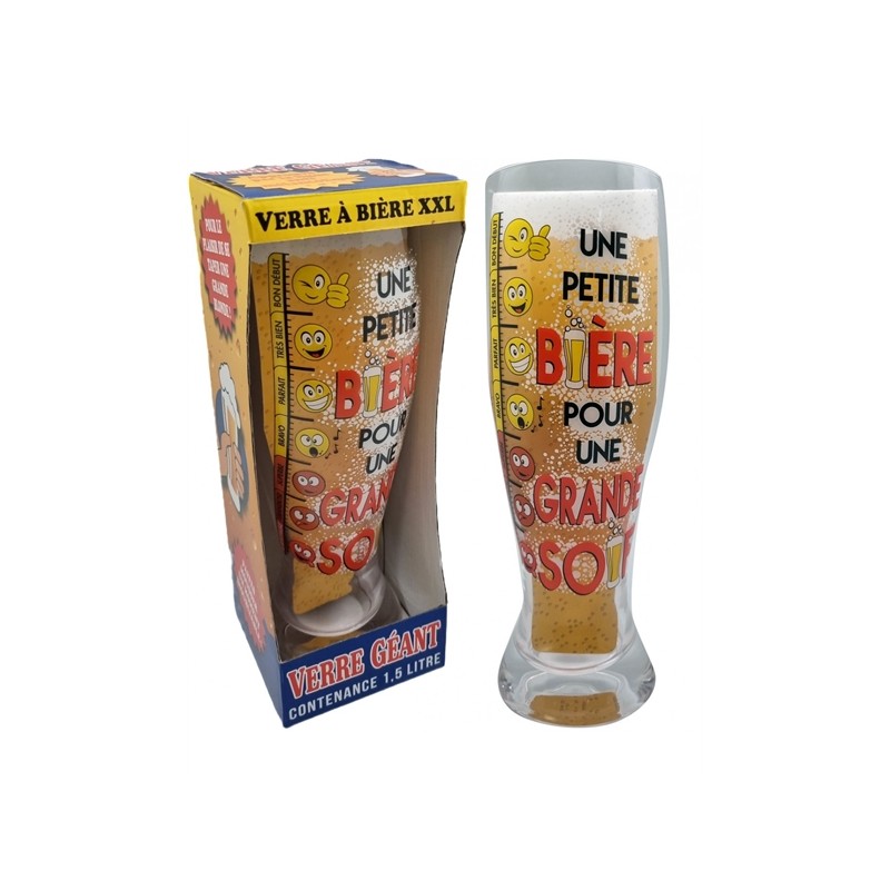 VERRE A BIERE XXL "GRANDE SOIF"