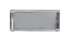 10 PLATEAU TRAITEUR CARTON ARGENT 34 X 45.5 CM