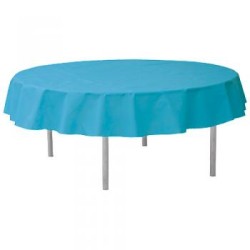 NAPPE RONDE UNIE BLEU TURQUOISE SPUNBOND DIAMETRE 2,40 M