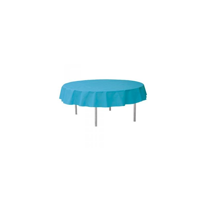 NAPPE RONDE UNIE BLEU TURQUOISE SPUNBOND DIAMETRE 2,40 M