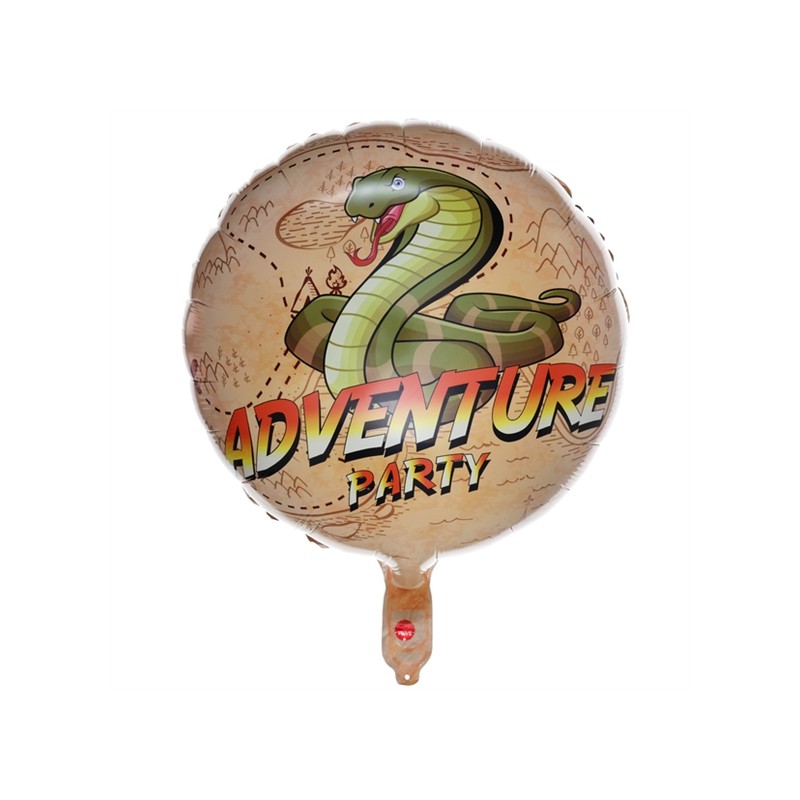 BALLON METALLIQUE ROND AVENTURE 43 CM 