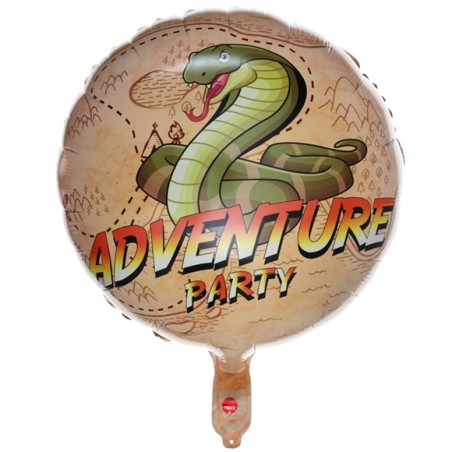 BALLON METALLIQUE ROND AVENTURE 43 CM 