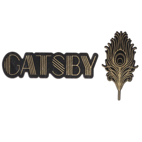 DECORATION DE TABLE A PARSEMER GATSBY NOIR ET OR SACHET DE 10 PIECES