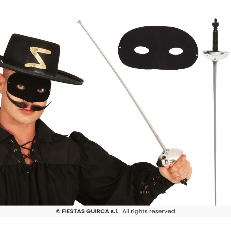 SET BANDIT (MASQUE ET EPEE)  63 CM 