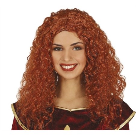 PERRUQUE CHEVEUX LONGS ROUX BOUCLES