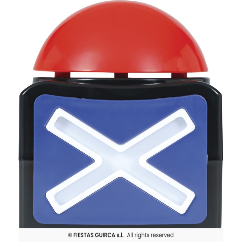 BOUTON X BUZZER SON ET LUMIERES 10 X 8 CM  BOUTON X BUZZER SON ET LUMIERES 10 X 8 CM