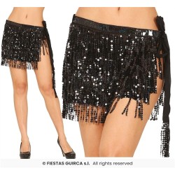 JUPE A SEQUINS NOIRE