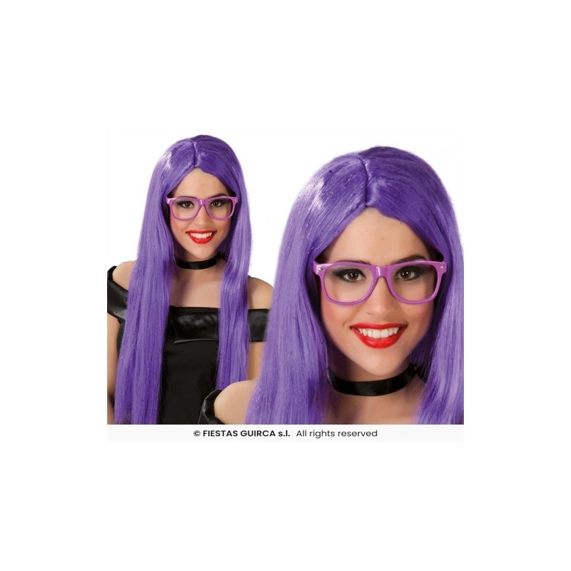 PERRUQUE LONG CHEVEUX LILAS  PERRUQUE LONG CHEVEUX LILAS