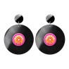 BOUCLE D'OREILLES DISQUE VINYL ANNEES 80  BOUCLE D'OREILLES DISQUE VINYL ANNEES 80
