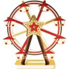 DECORATION GRANDE ROUE ROUGE ET BLANC FETE FORRAINE 50 X 52 CM  DECORATION GRANDE ROUE ROUGE ET BLANC FETE FORRAINE 50 X 52 CM