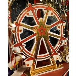 DECORATION GRANDE ROUE ROUGE ET BLANC FETE FORRAINE 50 X 52 CM 