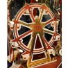 DECORATION GRANDE ROUE ROUGE ET BLANC FETE FORRAINE 50 X 52 CM  DECORATION GRANDE ROUE ROUGE ET BLANC FETE FORRAINE 50 X 52 CM