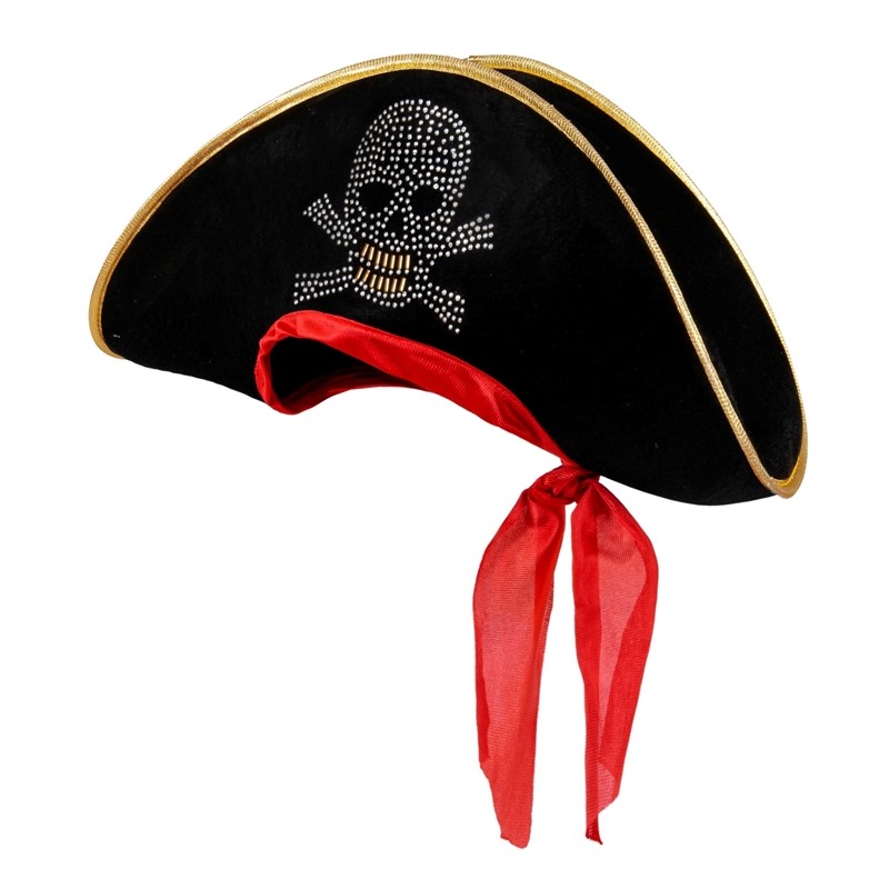 CHAPEAU DE PIRATE AVEC STRASS 