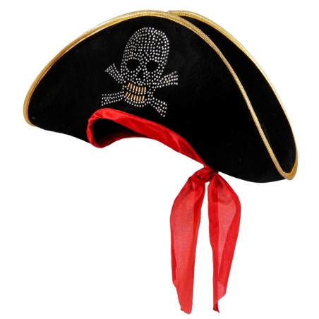 CHAPEAU DE PIRATE AVEC STRASS 