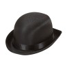 CHAPEAU MELON NOIR SATIN