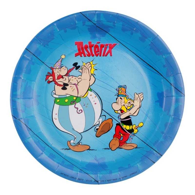 8 ASSIETTES EN CARTON BIODEGRADABLE ASTERIX® 23CM