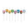8 PAILLES PAPIER + MEDAILLONS ASTERIX® 19.6CM / 4CM X 6.3CM