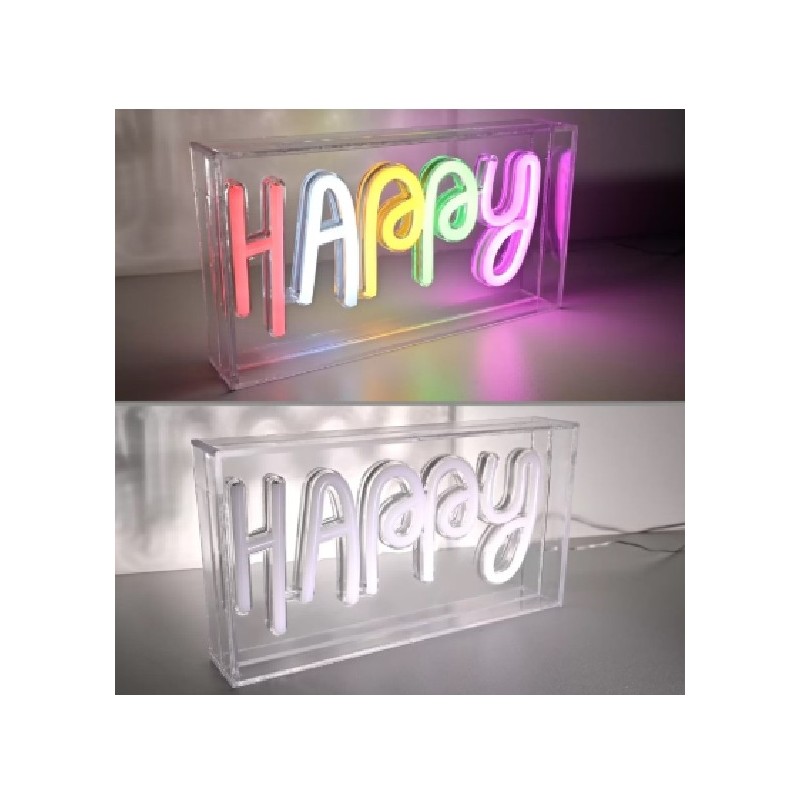LUMIERE LAMPE NEON PVC HAPPY LUMIERE LAMPE NEON PVC HAPPY
