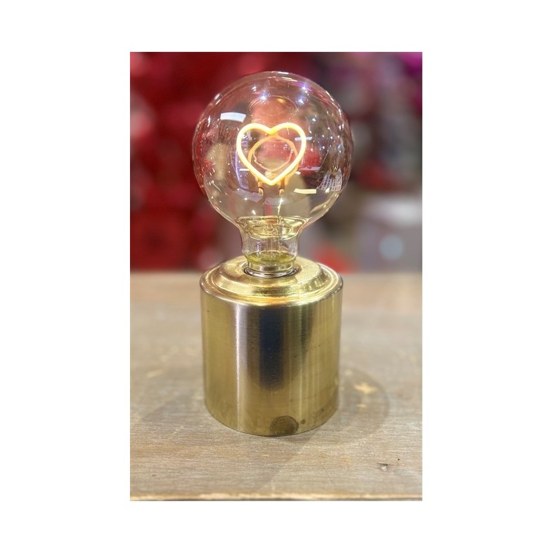 LAMPE PIED CUIVRE GLOBE COEUR LAMPE PIED CUIVRE GLOBE COEUR