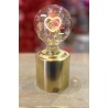 LAMPE PIED CUIVRE GLOBE COEUR LAMPE PIED CUIVRE GLOBE COEUR
