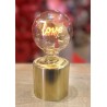 LAMPE PIED CUIVRE GLOBE LOVE