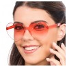 LUNETTES PLASTIQUE FORME COEUR VERRES FUMES ROUGE 14CM X 14CM X 5.5CM LUNETTES PLASTIQUE FORME COEUR VERRES FUMES ROUGE 14CM X 14CM X 5.5CM