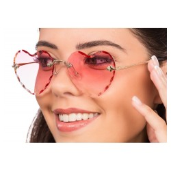 LUNETTES BRANCHES METAL FORME COEUR ROSES 14CM X 14CM X 5.5CM