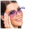 LUNETTES PLASTIQUE FORME COEUR VERRES FUMES VIOLETS 14CM X 14CM X 5.5CM LUNETTES PLASTIQUE FORME COEUR VERRES FUMES VIOLETS 14CM X 14CM X 5.5CM