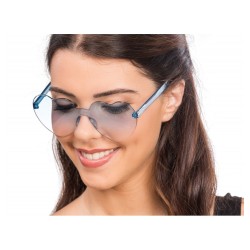 LUNETTES PLASTIQUE FORME COEUR VERRES FUMES BLEUS 14CM X 14CM X 5.5CM