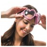 LUNETTES MASQUE MONTURE ROSE FORME COEUR 20CM X 7.5CM