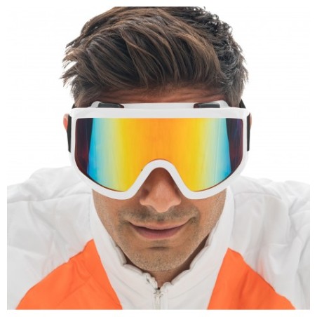 LUNETTES MASQUE DE SKI BLANC VERRES IRISES TU - AJUSTABLE