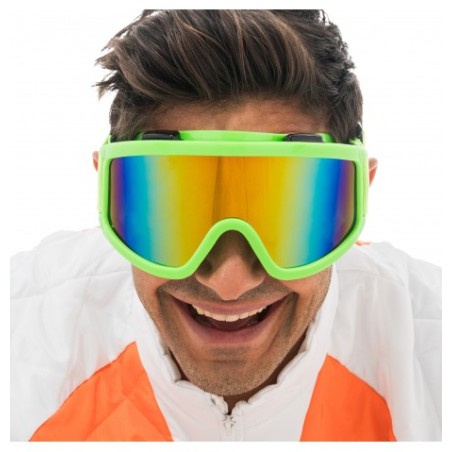 LUNETTES MASQUE DE SKI VERT VERRES IRISES TU - AJUSTABLE